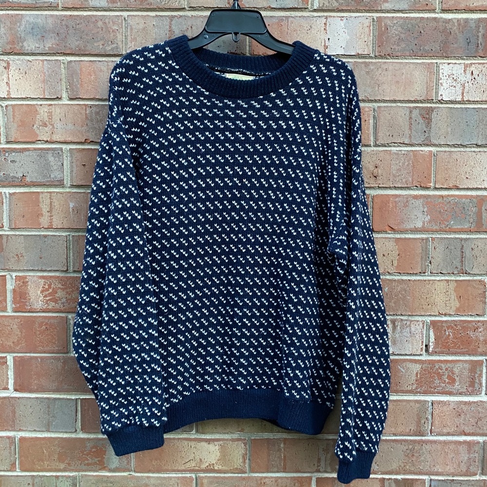 Vintage 50s LL BEAN BirdsEye Fisherman Sweater